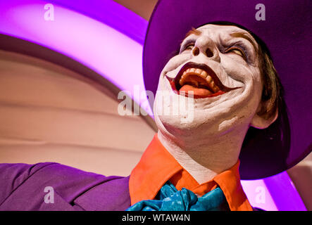 Wax statue of Jack Nicholson as The Joker in Louis Tussaud`s Waxworks Stock Photo